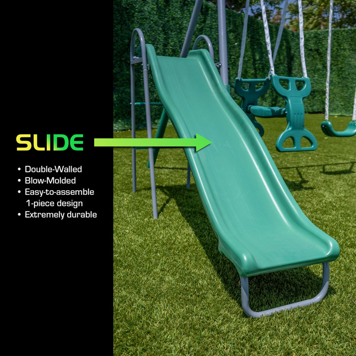 The Swing Company Rochester Metal Swing Set & Reviews Wayfair